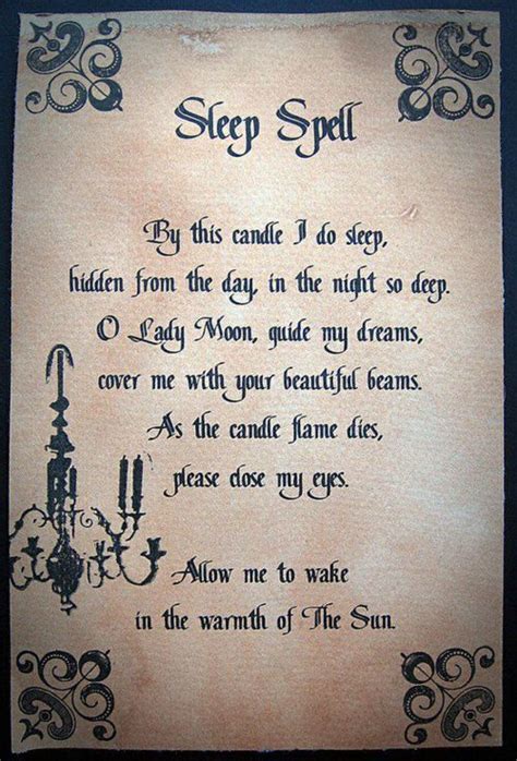 Spell let you relax and fall asleep easily